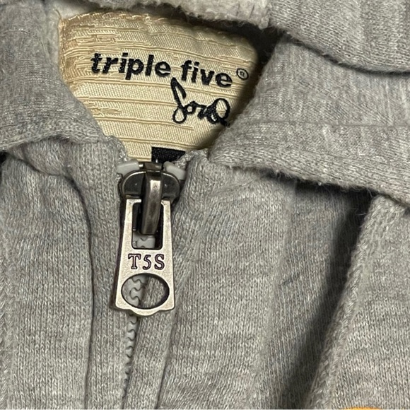 Triple Five Soul Grey hoodie full zip womens Large - Picture 8 of 9